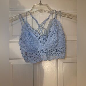 NWT Victoria’s Secret Pink light blue lace bralette.